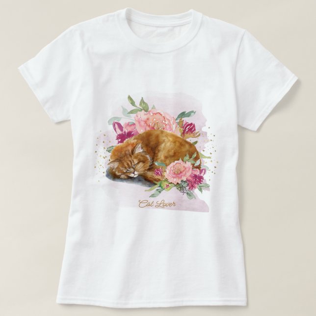 Orange Cat Mum Beautiful Gift For Her T-Shirt (Design Front)