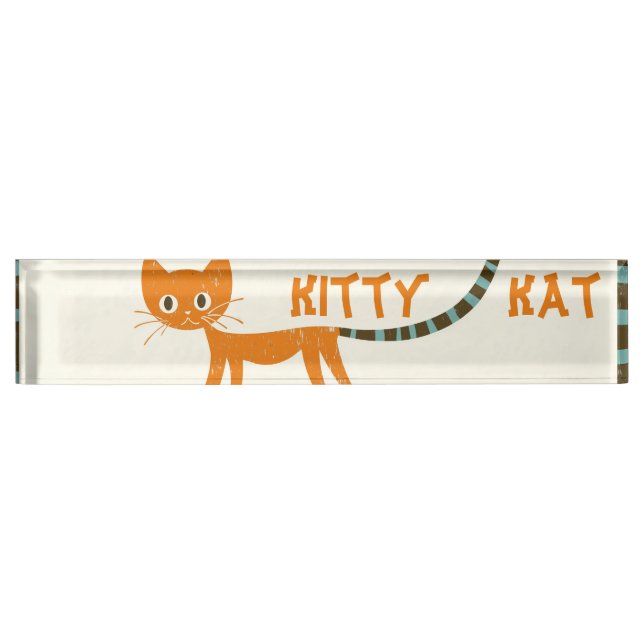 orange cat nameplate (Front)