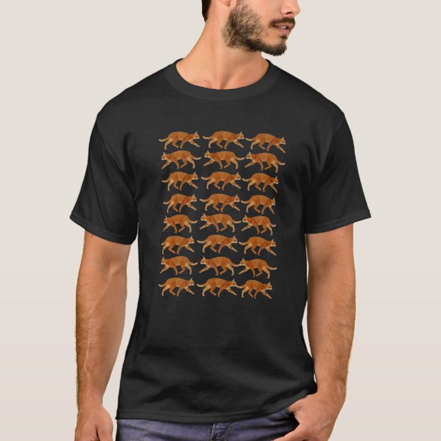 Orange Cat  Orange Tabby Cat  pattern T-Shirt (Front)