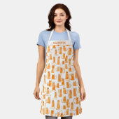 Orange Cat Personalised Apron (Worn)
