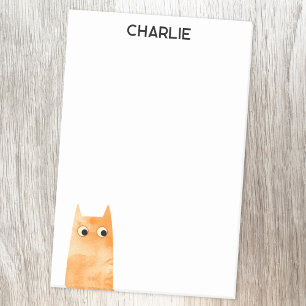Orange Cat Personalised Post-it Notes
