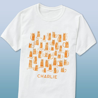 Orange Cat Personalised T-Shirt