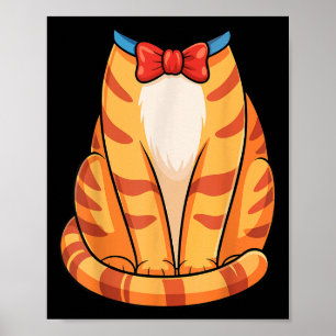 Orange Cat Shirt Adult Kids Men Women Tabby Cat Co Poster