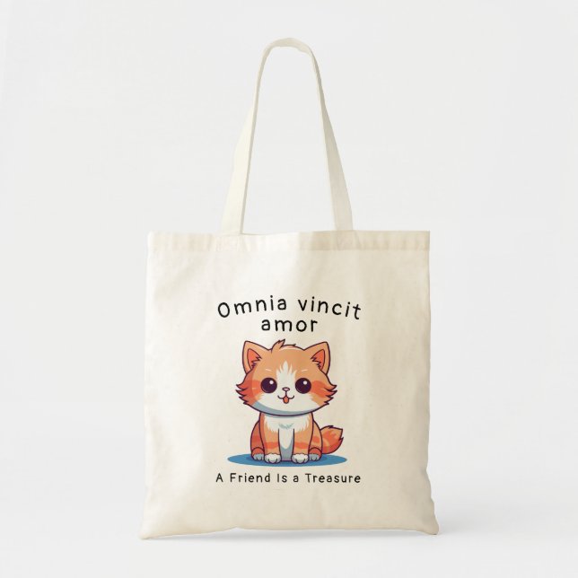 Orange Cat Tote Bag (Front)