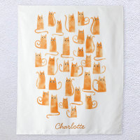 Orange Cat Watercolor Personalised