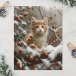 Orange Cat Winter Berries Vintage Postcard<br><div class="desc">Celebrate the cosy charm of winter with this Orange Cat Winter Berries Vintage Postcard. Featuring a delightful orange cat nestled among vibrant winter berries in a beautifully detailed vintage design, this postcard is perfect for sending warm holiday wishes or adding to your collection. Capture the magic of the season with...</div>