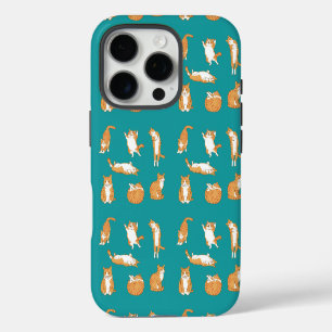 Orange Cats Funny iPhone 16 Pro Case