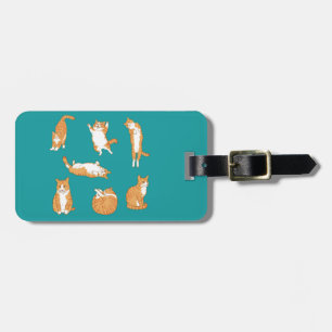 Orange Cats Funny Luggage Tag