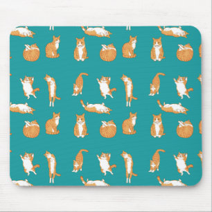 Orange Cats Funny Mouse Mat