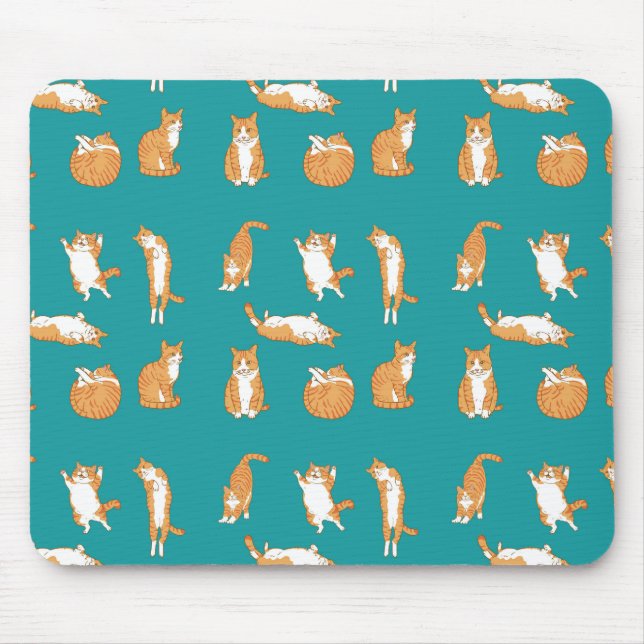Orange Cats Funny Mouse Mat (Front)