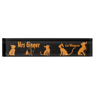 orange cats nameplate