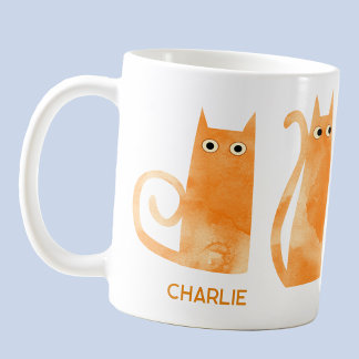Orange Cats Personalised Coffee Mug