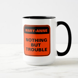 Orange caution road sign nothing but trouble  mug