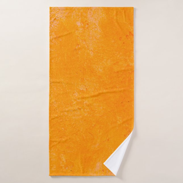 Orange cement surface,  abstract pattern backgroun bath towel (Bath Towel)