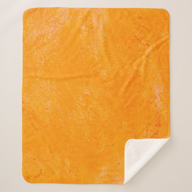 Orange cement surface,  abstract pattern backgroun sherpa blanket (Front)