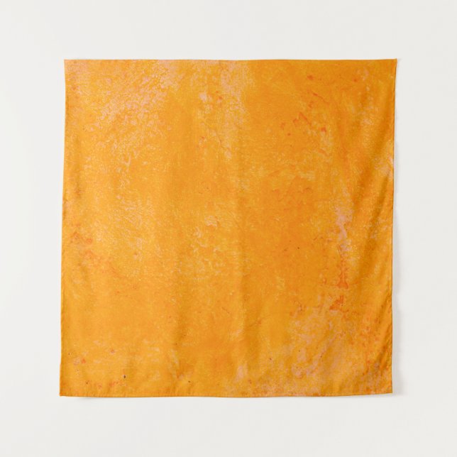 Orange cement surface,  abstract pattern backgroun tapestry (Front)