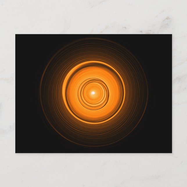 Orange Ceramic Sun Postcard (Front)