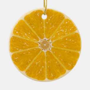 Orange Ceramic Tree Decoration