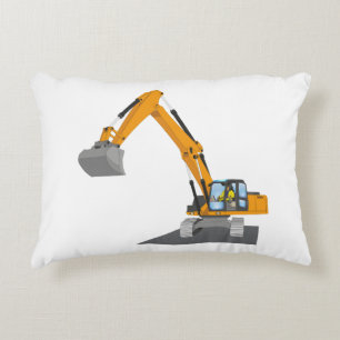 orange chain excavator decorative cushion