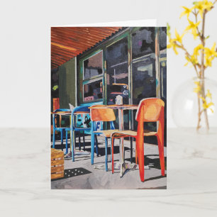 Orange Chair Everyday Folded Greeting Card