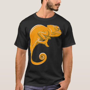 Orange Chameleon Cute Camouflage Lizard Animal Lov T-Shirt