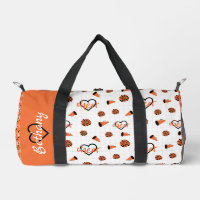 Orange Cheer Hearts, Pom Poms, Megaphone Pattern