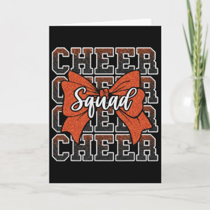 Orange Cheer Squad Funny Sport Cheerleader Cheerle Card