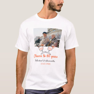 Orange cheers to 60 years anniversary wedding T-Shirt
