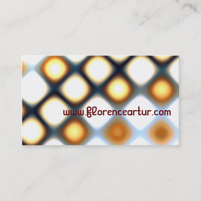 Orange Chequerboard Business Card (Front)