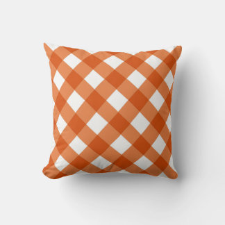 Orange Chequered Cushion