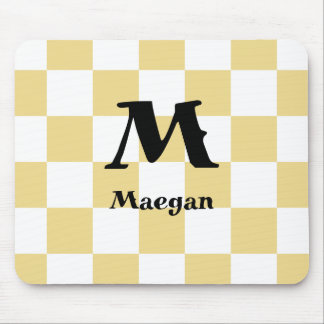 Orange Chequered Pattern Background Mousepad