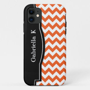 Orange Chevron Black Frame iPhone 5 case