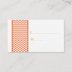 Orange Chevron Border Place Card