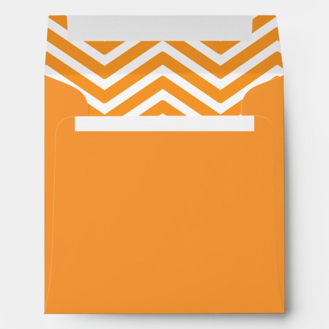 Orange Chevron Lined Envelope (Back (Bottom))