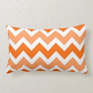 Orange Chevron Lumbar Cushion