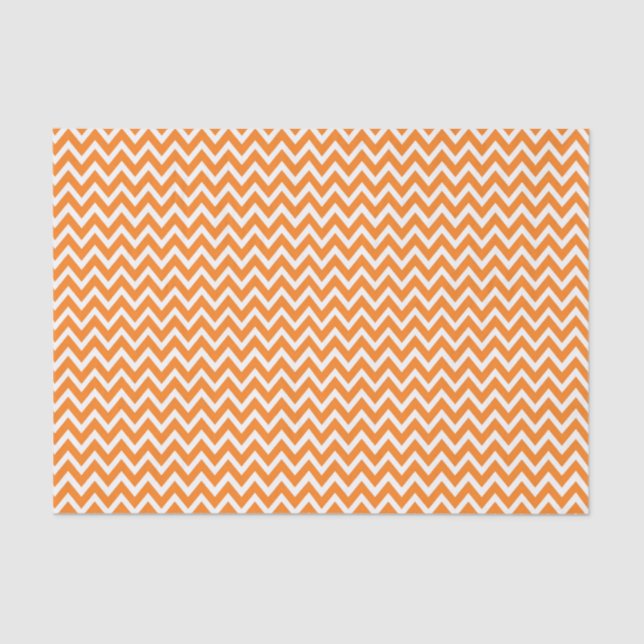 Orange Chevron Tissue Paper (Front)