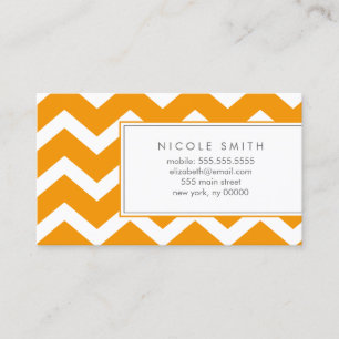 Orange Chevrons Calling Cards