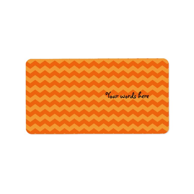 Orange chevrons label (Front)