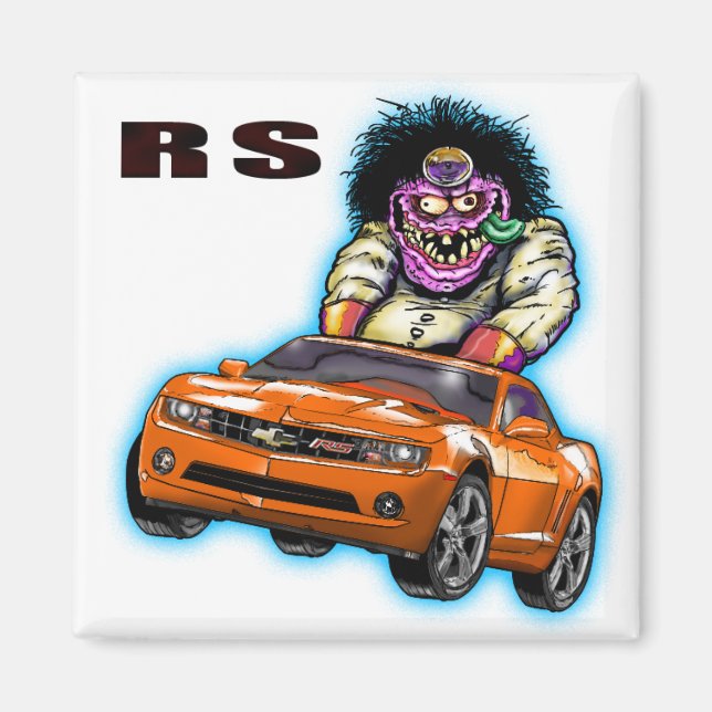 Orange Chevy Camaro RS Magnet (Front)