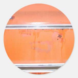 Orange Chevy Truck Door Classic Round Sticker