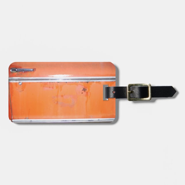 Orange Chevy Truck Door Luggage Tag (Front Horizontal)