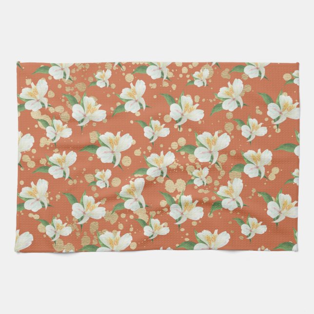 Orange Chicken Recipe Tea Towel (Horizontal)