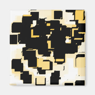 "Orange Chocolate Cake" Geometric Art Magnet