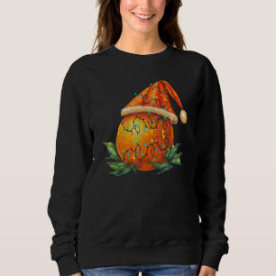 Orange Christmas Tree Lights Xmas Fruit Orange Sweatshirt
