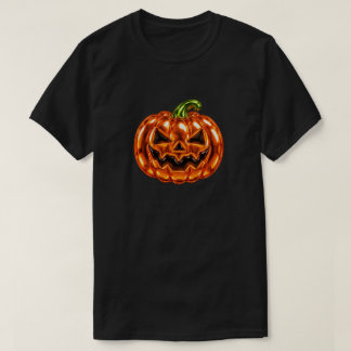 Orange Chrome Balloon Jack O Lantern Halloween T-Shirt