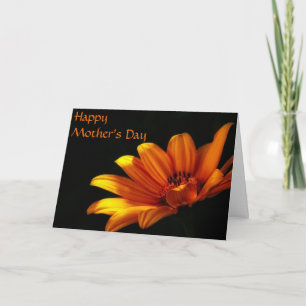 Orange Chrysanthemum Mother's Day Card