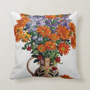 Orange Chrysanthemums Cushion