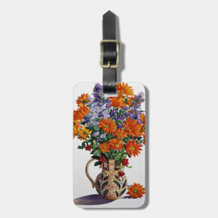 Orange Chrysanthemums Luggage Tag