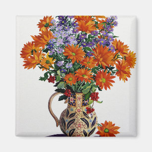 Orange Chrysanthemums Magnet