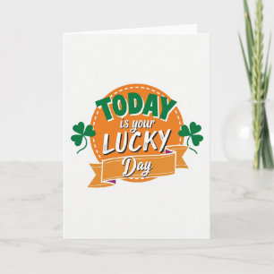 Orange Circle Lucky Day Card